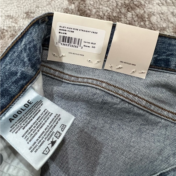 AGOLDE Riley High Rise Straight Crop in
Blur from Revolve - Picture 12 of 12